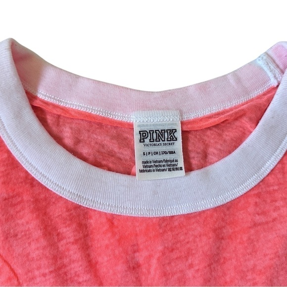 #27 PINK Victoria's Secret Ringer Tee in Burn Out Orange - Picture 4 of 4